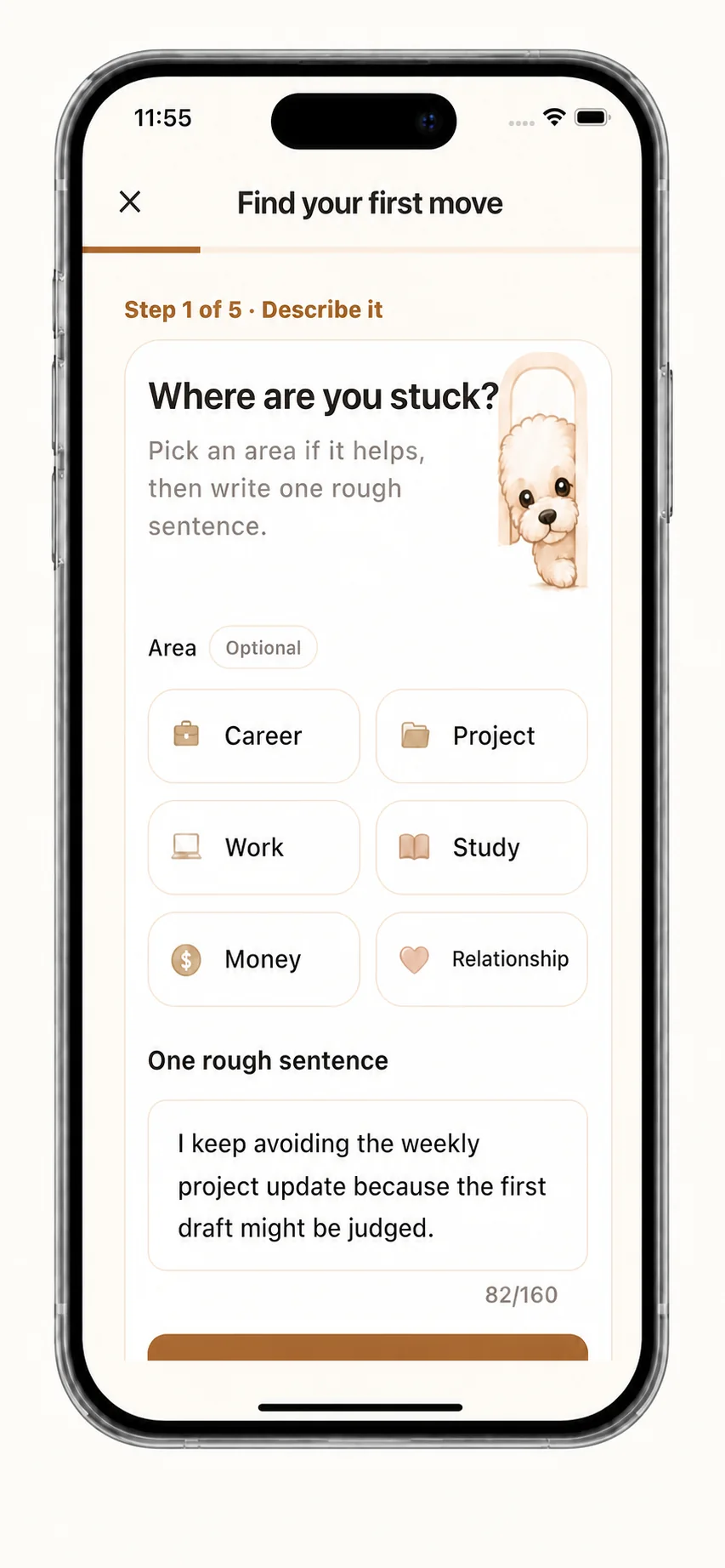 Describe where you feel stuck with a synthetic project example
